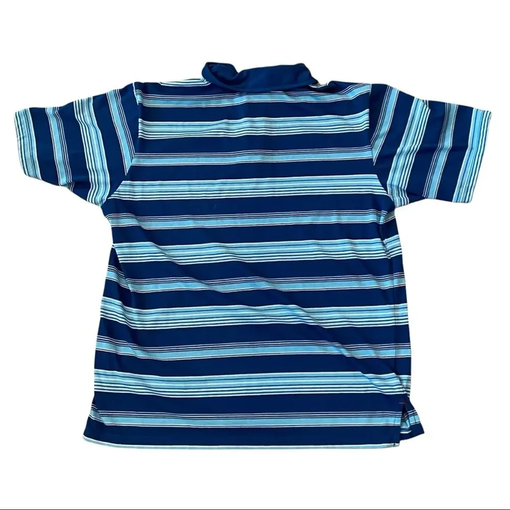 The North Face Blue Striped Polo Collar Men's Size Medium